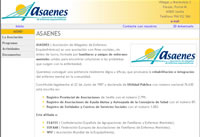 Página Web de la Asociación de allegados de enfermos esquizofrenicos (ASAENES).