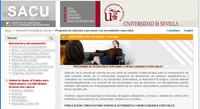 Página Web de US. Universidad de Sevilla. Departamento de Orientación para Personas con Necesidades Especiales.