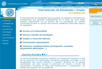 Página Web de UAL. Vicerrectorado de Estudiantes y Empleo.