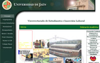 Página Web de UJA. Universidad de Jaén. Vicerrectorado de Estudiantes e Inserción Laboral.